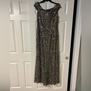Off the shoulder Sequin maxi dress